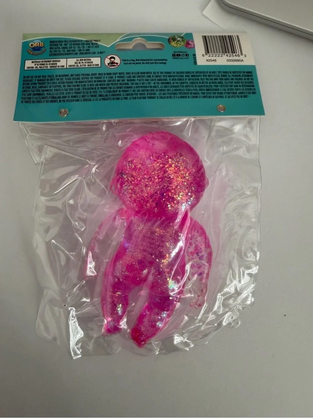 Sugar Swaps Onesie Squishy Sensory Toy - Pink Glitter